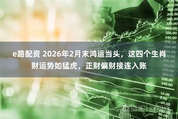 e路配资 2026年2月末鸿运当头，这四个生肖财运势如猛虎，正财偏财接连入账